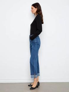 Charlie B Women's Cuffed Straight Leg Pants Alternate View